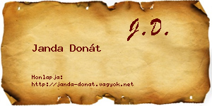 Janda Donát névjegykártya